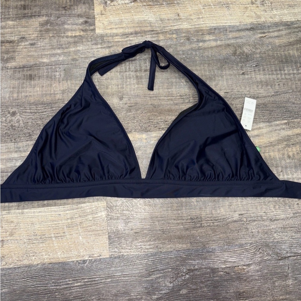 J. Crew Navy Blue Swim Top Tie Back & Top Size 2X NWT Jcrew